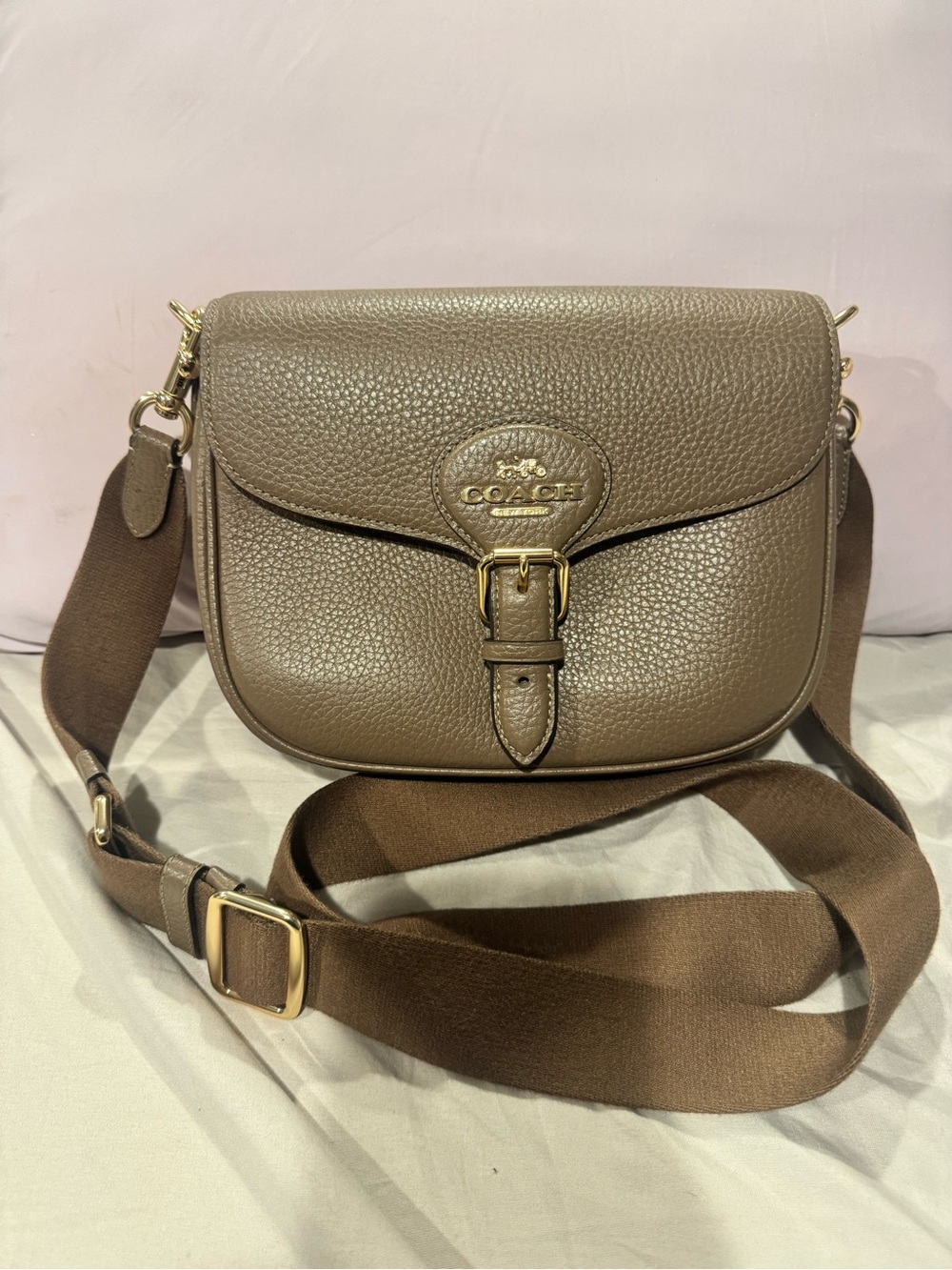 Coach Amelia Saddle Bag taupe/dark stone